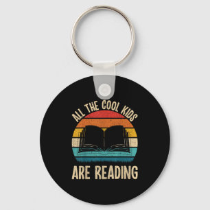 Funny Reading Books Nerd Bookish Library Bookshelf Key Ring