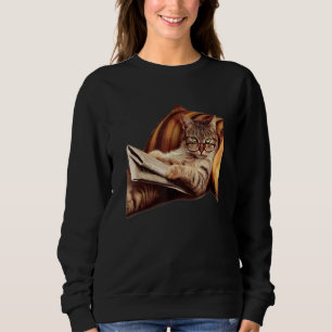 Funny Reading Cat Meme - Internet Humour Book Tee