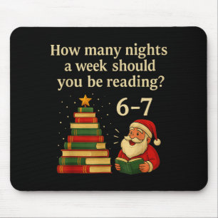 Funny Reading Christmas Tree Book– Reading 6 7 Mem Mouse Mat