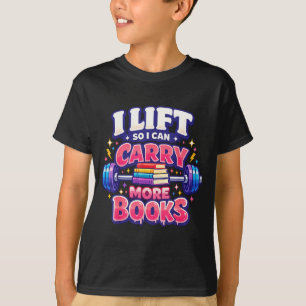 Funny reading fitness book lover weightlifting T-Shirt