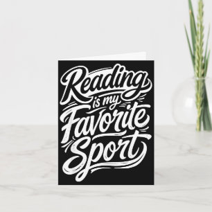 Funny reading is favourite sport for librarian card