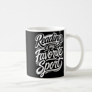 Funny reading is favourite sport for librarian coffee mug