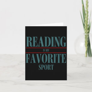 Funny Reading Is My Favorite Srt Book Lover Quote  Card