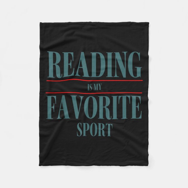 Funny Reading Is My Favorite Srt Book Lover Quote  Fleece Blanket (Front)