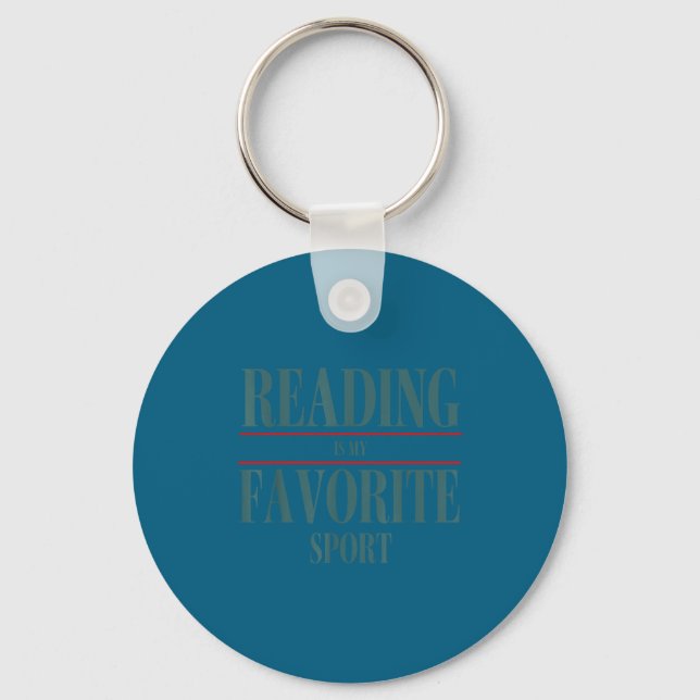 Funny Reading Is My Favorite Srt Book Lover Quote  Key Ring (Front)