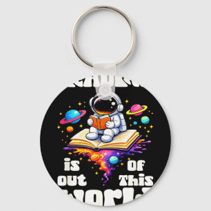 Funny reading is out of this world space cute key ring