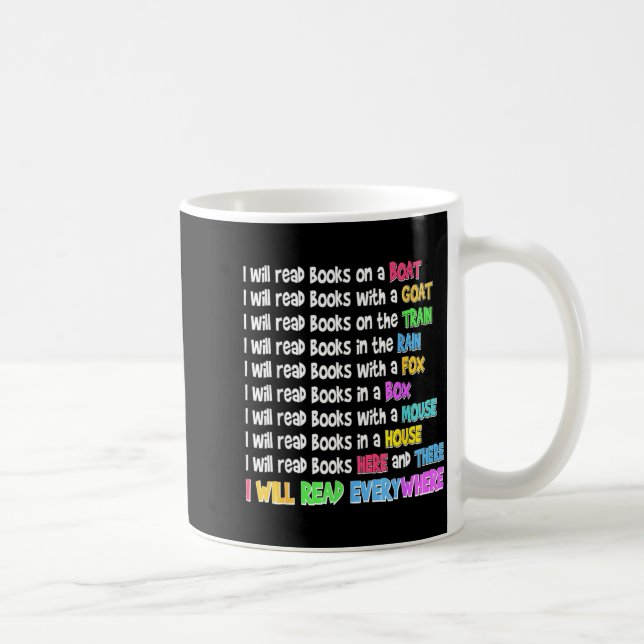 Funny reading lover will read book everywhere coffee mug (Right)