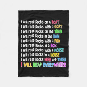Funny reading lover will read book everywhere fleece blanket