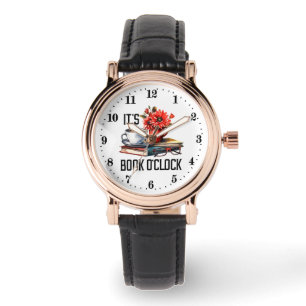 Funny reading lovers book o'clock  watch