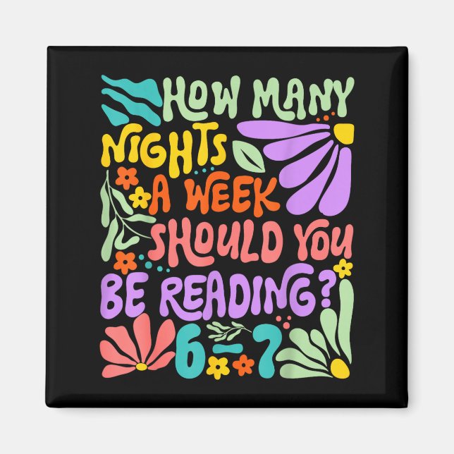 Funny Reading Six Seven Meme Book Lover 67 Teacher Magnet (Front)