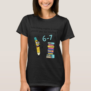 Funny Reading Six Seven Meme Book Lover 67 Teacher T-Shirt