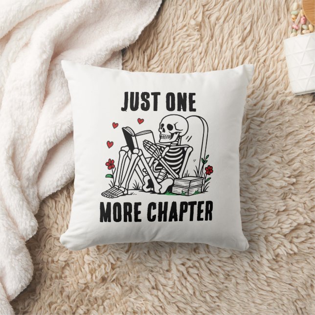 Funny Reading Skeleton For Book Lovers Cushion (Blanket)