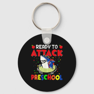 Funny Ready To Attack Preschool Teacher Kids Back Key Ring
