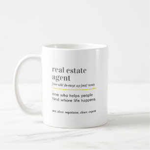 Funny Real Estate Agent Definition Gift Coffee Mug