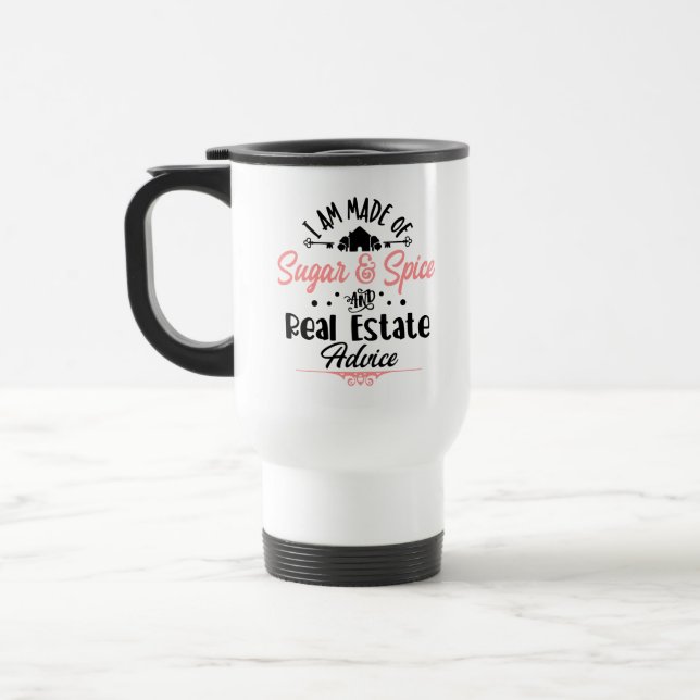 Funny Real Estate Agent Gift Home Broker Realtor Travel Mug (Left)