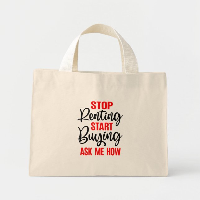 Funny Real Estate Agent Gift House Broker Realtor  Mini Tote Bag (Front)