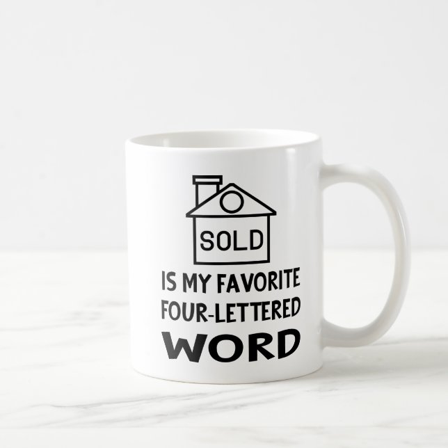 Funny Real Estate Agent House Broker Realtor Gift Coffee Mug (Right)