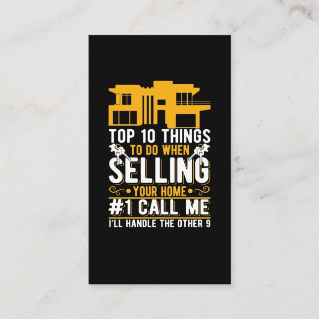 Funny Real Estate Agent Humour Property Broker Business Card (Front)