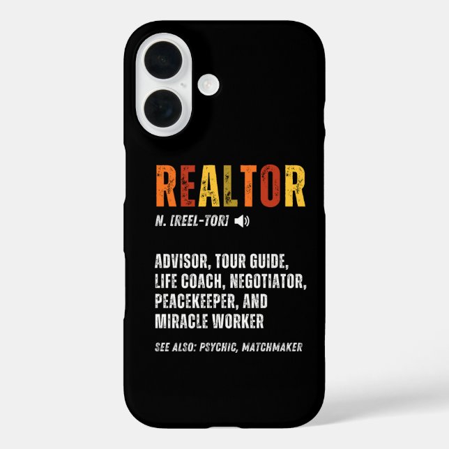 Funny Real Estate Broker Realtor  Case-Mate iPhone Case (Back)