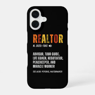 Funny Real Estate Broker Realtor iPhone 16 Case