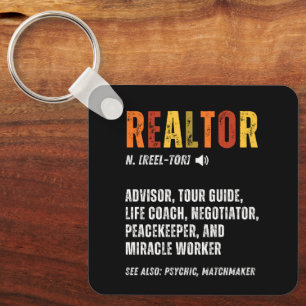 Funny Real Estate Broker Realtor Key Ring