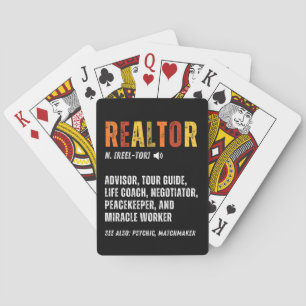 Funny Real Estate Broker Realtor  Playing Cards