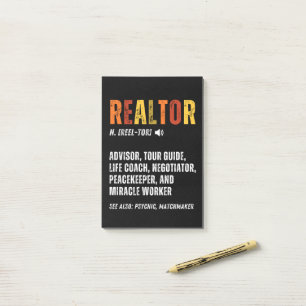 Funny Real Estate Broker Realtor Post-it Notes