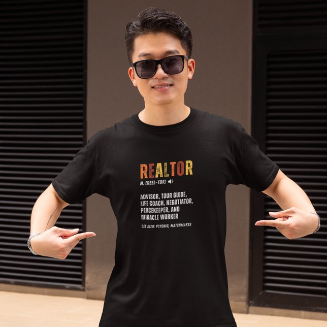 Funny Real Estate Broker Realtor  T-Shirt (funny real estate broker definition work t shirt)