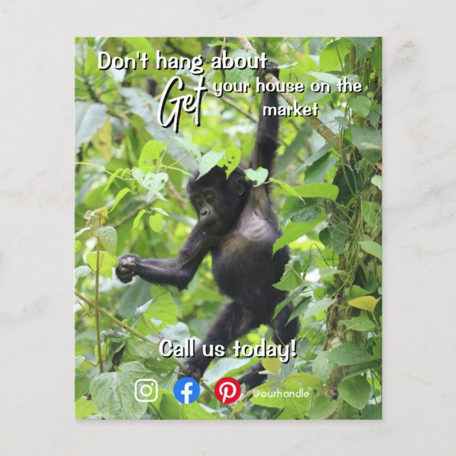 funny real estate Don't hang about Postcard Flyer (Front)