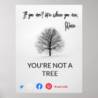 funny real estate postcard you're not a tree