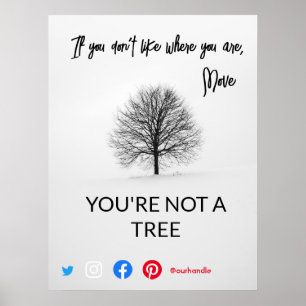 funny real estate postcard you're not a tree poster