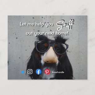 funny real estate sniff out your next home dog pos flyer