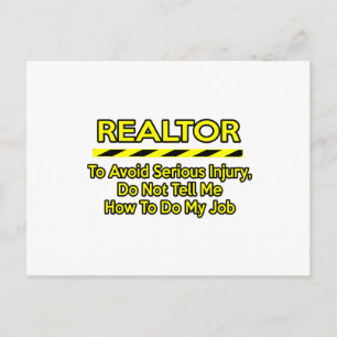 Funny Realtor .. Don't Tell Me Postcard