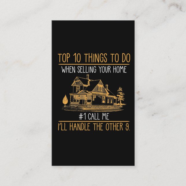 Funny Realtors House Seller Real Estate Agent Business Card (Front)
