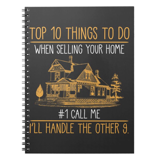 Funny Realtors House Seller Real Estate Agent Notebook (Front)