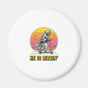 Funny Reaper Scooter Vintage Sunset Shirt Design_1 Magnet