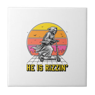 Funny Reaper Scooter Vintage Sunset Shirt Design_1 Tile