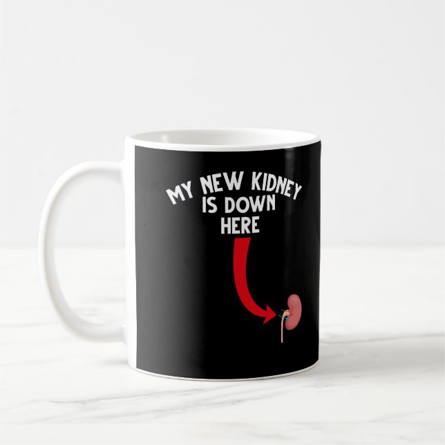 Funny Recipient Kidney Transplant Coffee Mug (Left)