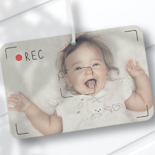 Funny Record Red Dot Custom Photo Car Air Freshener