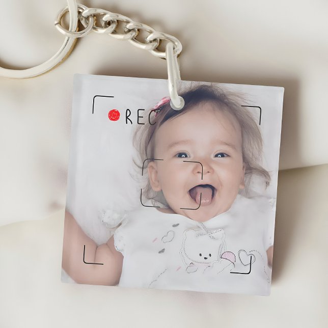 Funny Record Red Dot Custom Photo Key Ring (Creator Uploaded)