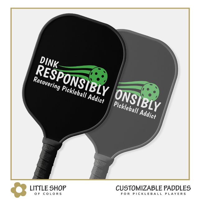 Funny Recovering Pickleball Addict Pickleball Paddle (Creator Uploaded)