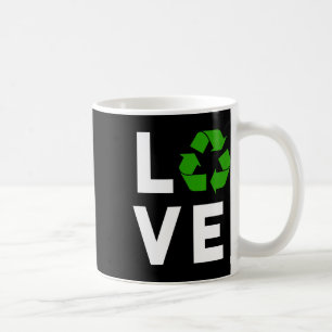 Funny Recycling Symbol Environmental Planet I Love Coffee Mug