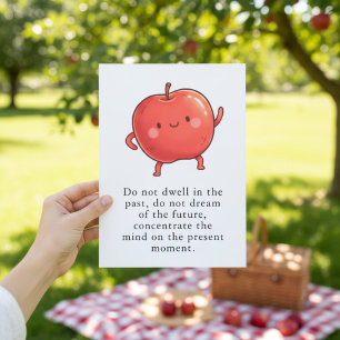 Funny Red Apple Eat a Red Apple Day Thank You Card