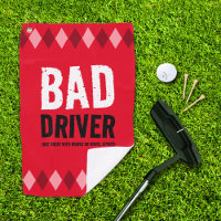 Funny Red Argyle Bad Driver ...