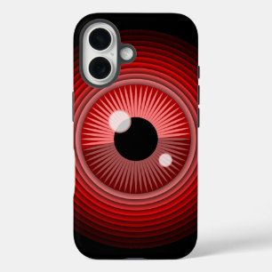 Funny Red Black Evil Devil Eye Magic Art iPhone 16 Case