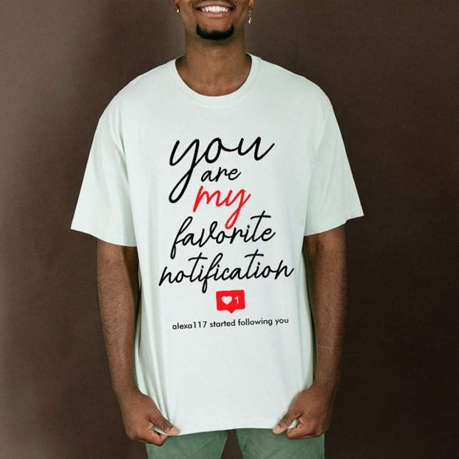 Funny Red Black Love Digital Social Media Script T-Shirt (Creator Uploaded)