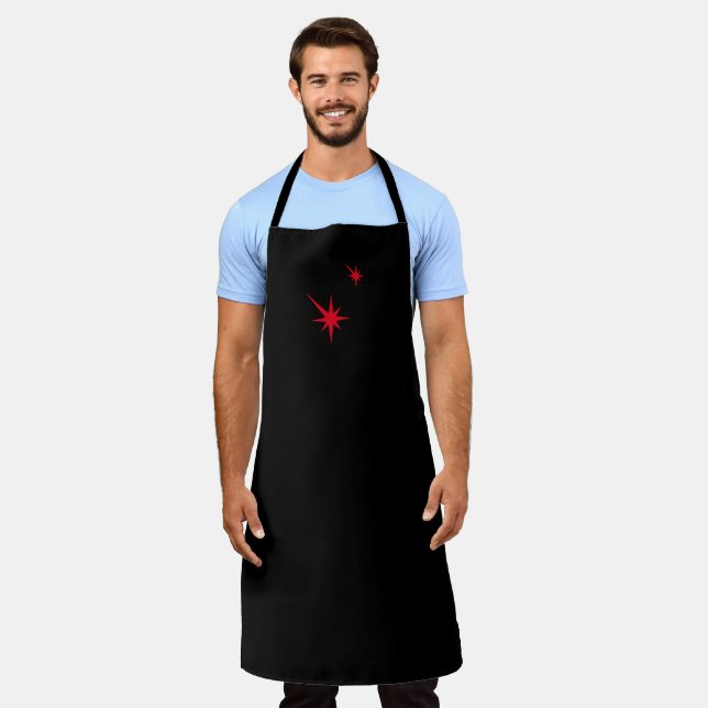 Funny Red blood bloody scary Halloween black Apron (Worn)
