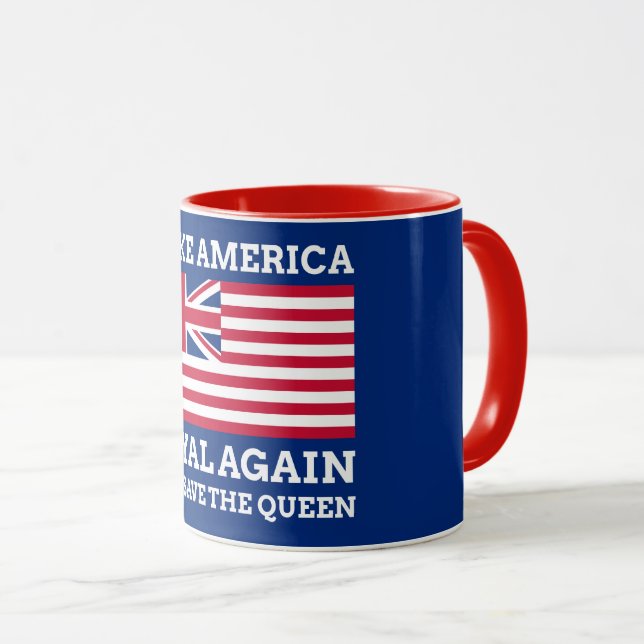 Funny Red Blue Make America Royal Again Flag Mug (Front Right)