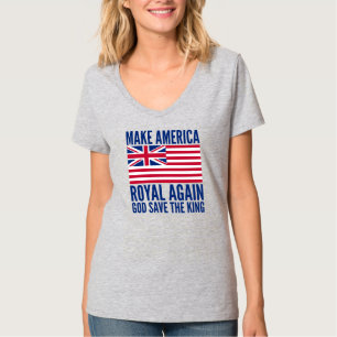 Funny Red Blue Make America Royal Again Flag T-Shirt