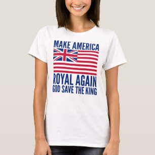 Funny Red Blue Make America Royal Again Flag T-Shirt